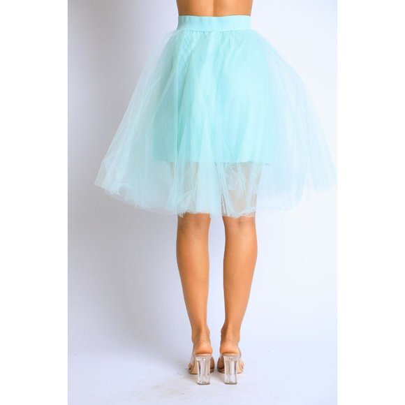 Women Princess Tulle Knee Length A Line Ballet Skirt Underskirt tutu skirt - Picture 4 of 4